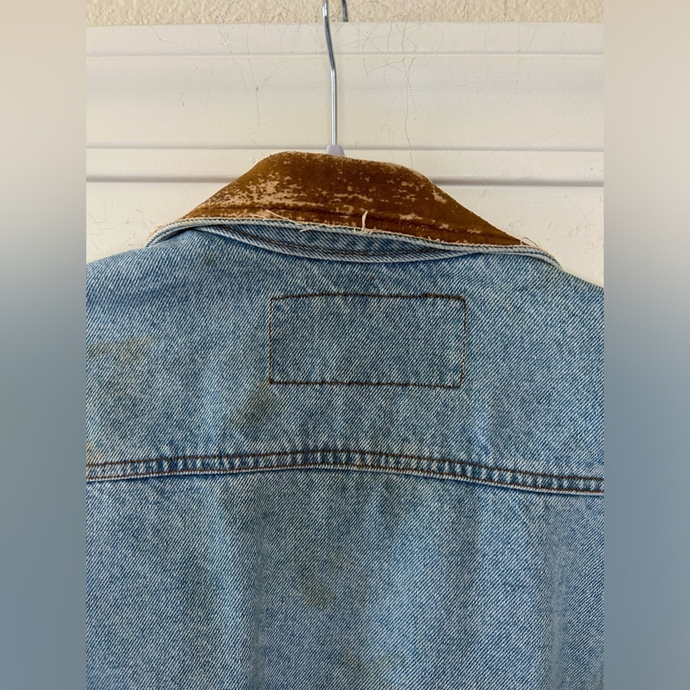 Vintage Authentic Johnny Hallyday Western Passion Denim and Suede Jacket Size M - Picture 12 of 13